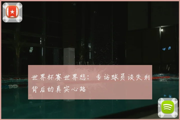 世界杯赛世界悲:专访球员谈失利背后的真实心路